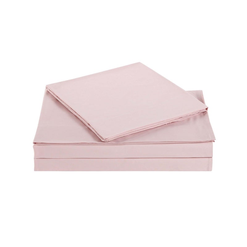 My World Solid Sheet Sets Blush Polyester 4-Piece Full Sheet Set, Solid Themed, for Kids, OEKO-TEX Certified - Image 2